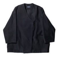 Kaarem Keiki Overlap Pocket Coat in Black