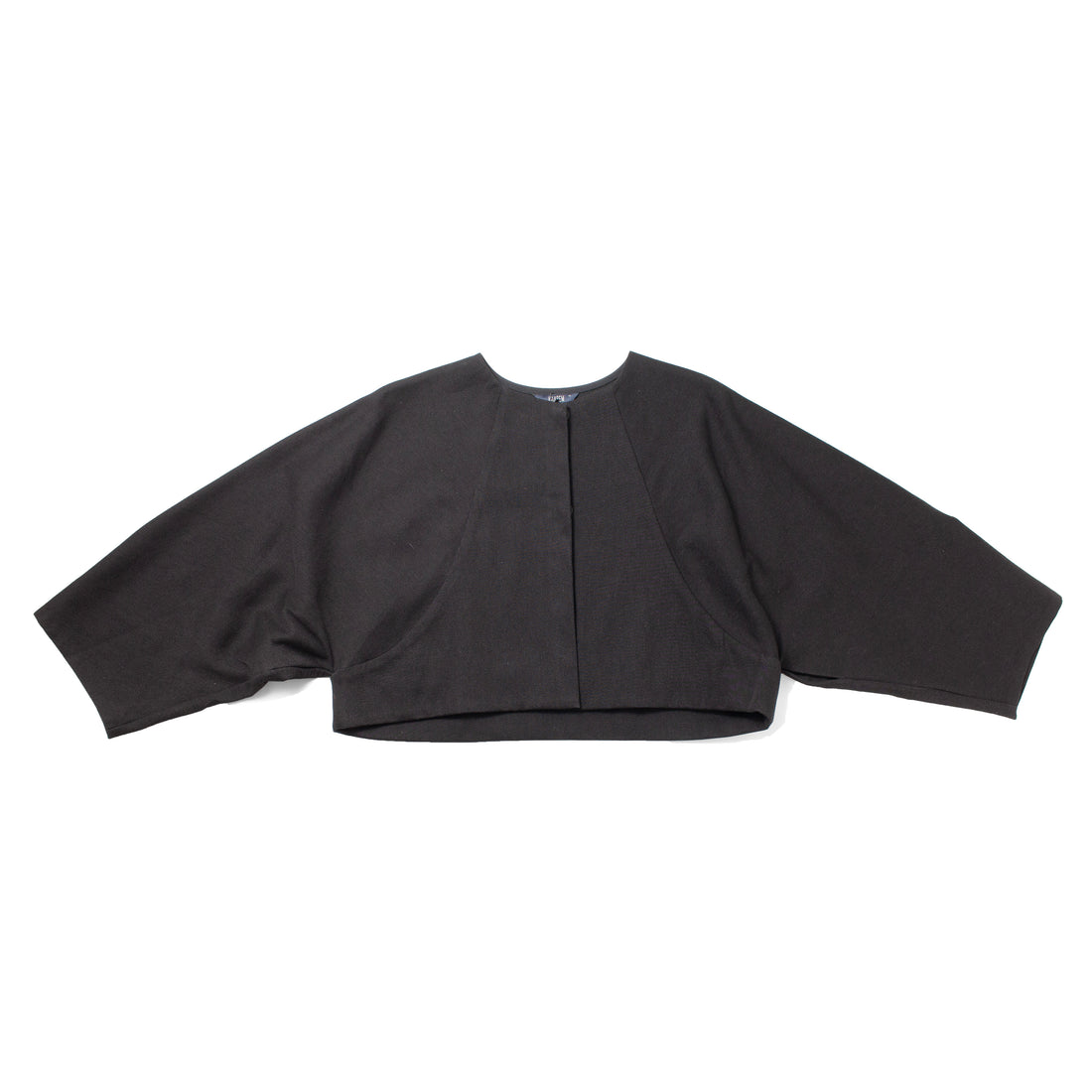 Kaarem Sponge Cropped Boxy Jacket in Black
