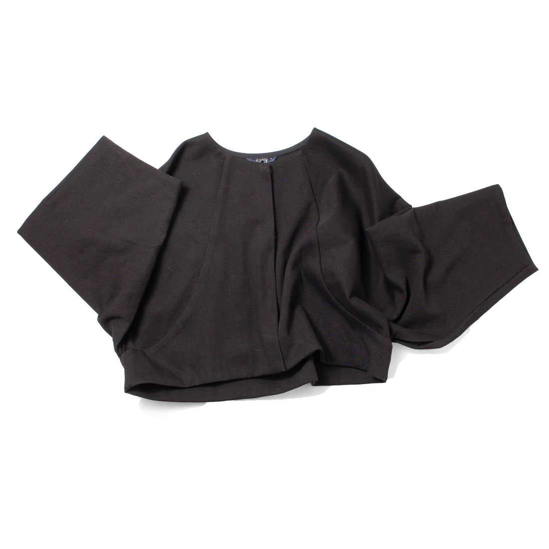 Kaarem Sponge Cropped Boxy Jacket in Black