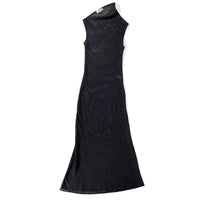 Kallmeyer Rio Bias Sleeve Dress in Black Cotton Mesh
