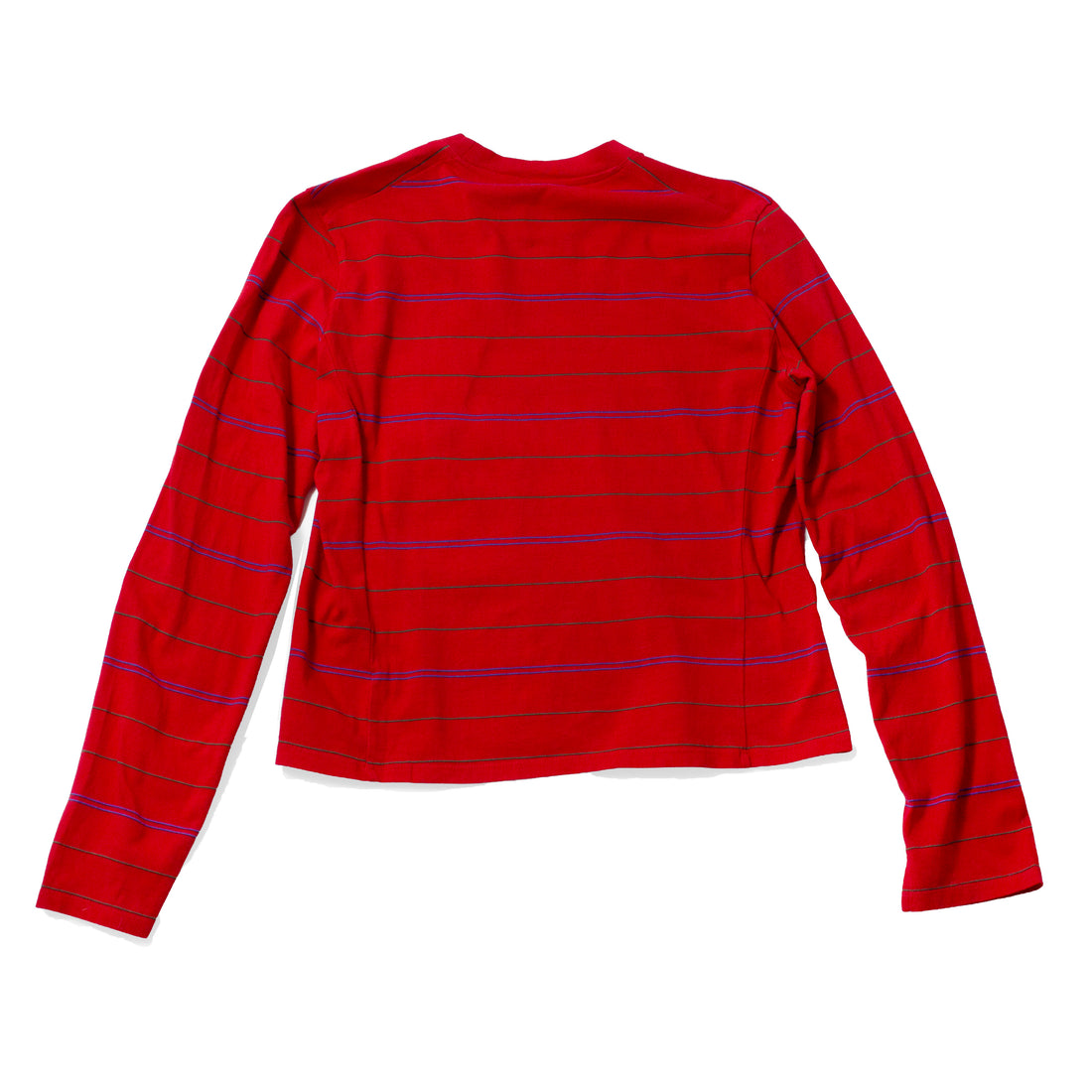 Kallmeyer Wynn Long Sleeve Tshirt in Crimson Multi Stripe