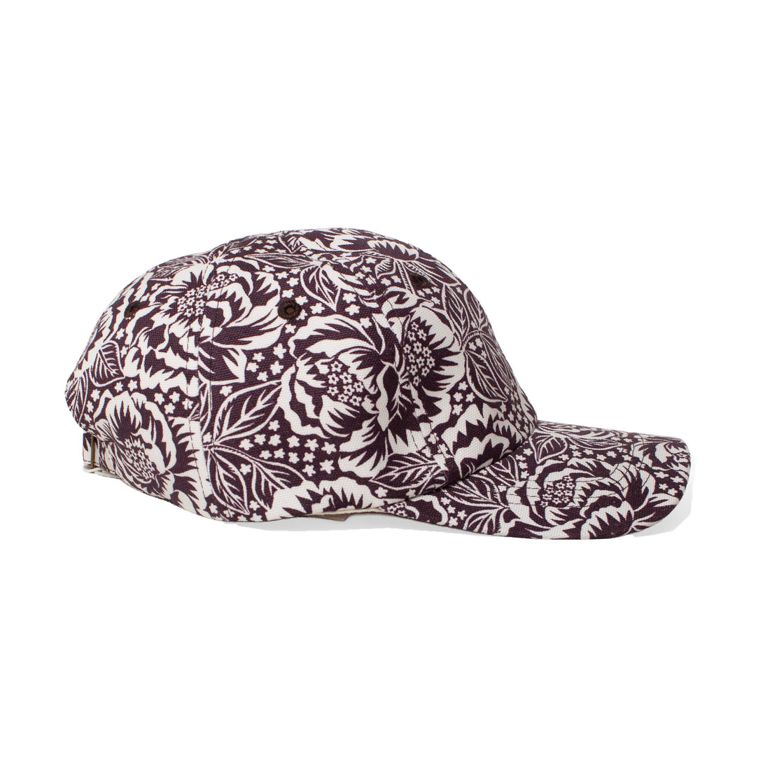 Kasmaria Cap in Liberty of London Brown and White Floral Canvas