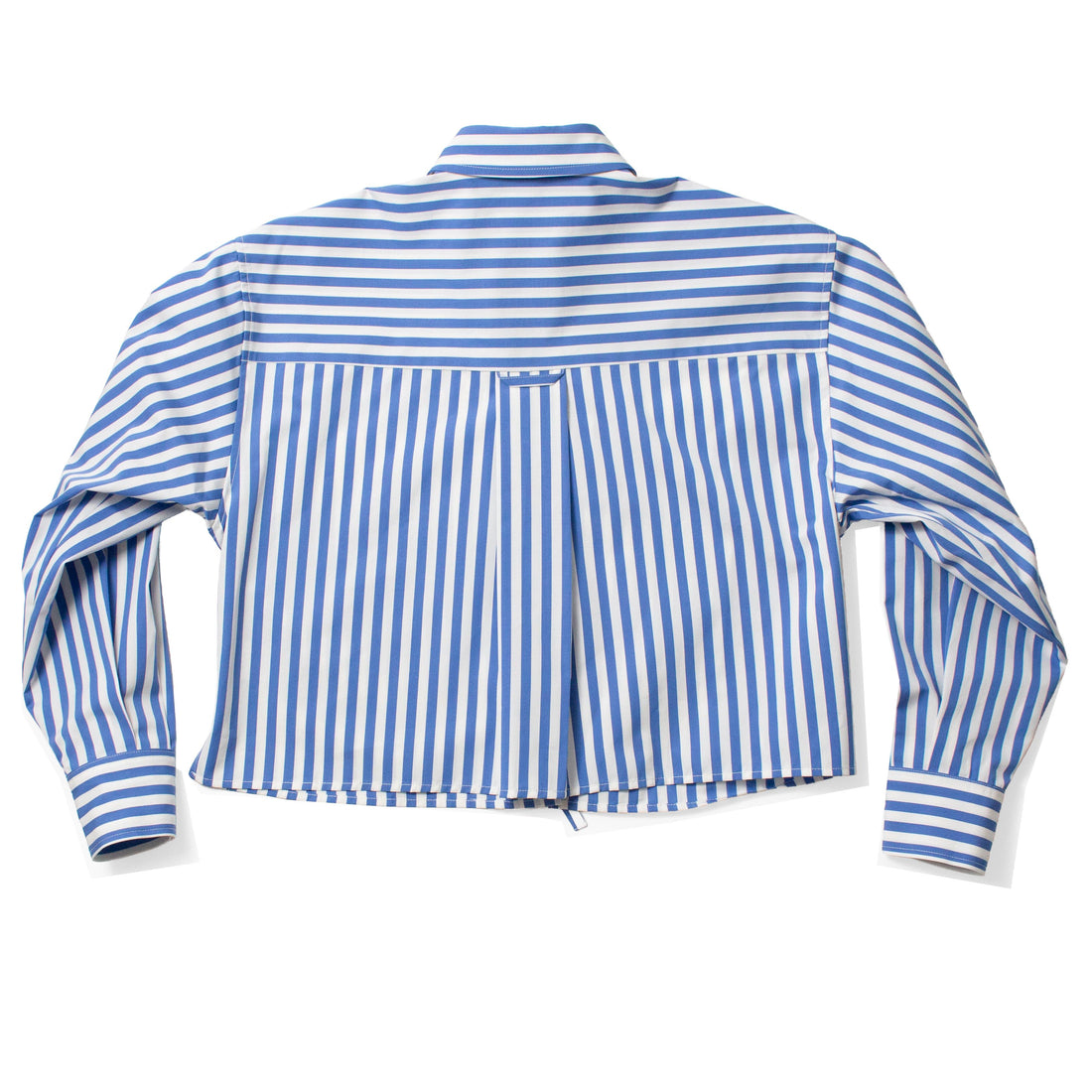 Kasmaria Cropped Shirt with Tie in Yarn Dye Stripe