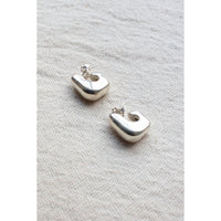 Leigh Miller Puff Hoops in Sterling Silver
