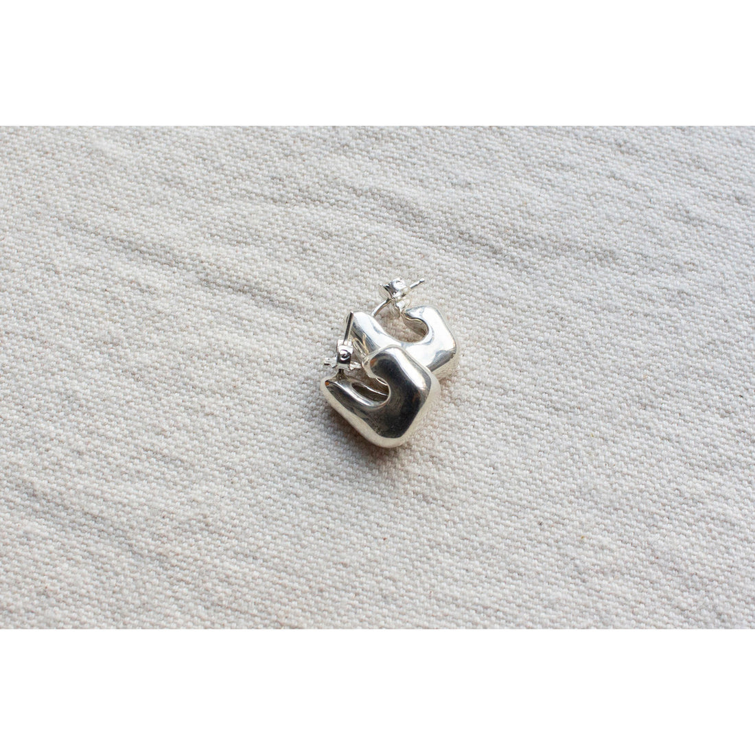 Leigh Miller Puff Hoops in Sterling Silver