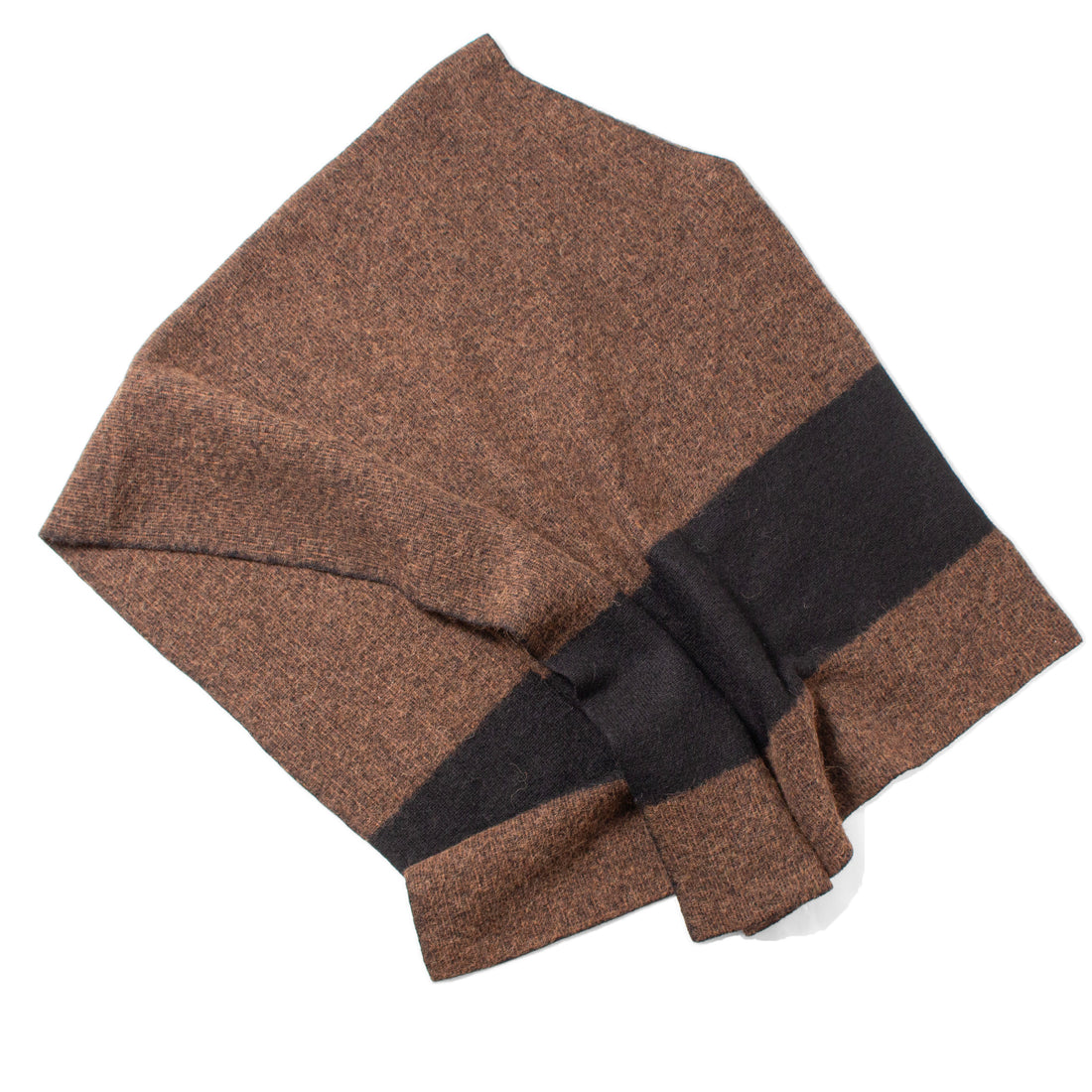 Lauren Manoogian Block Poncho in Rust Marl / Black