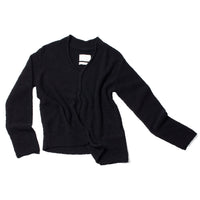 Lauren Manoogian Boucle V Neck in Black