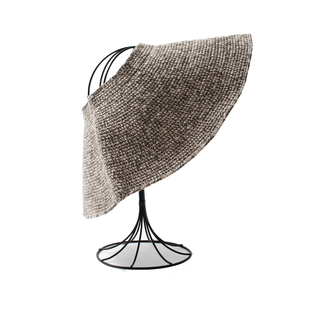 Lauren Manoogian Crochet Big Brim Hat in Rock Marl