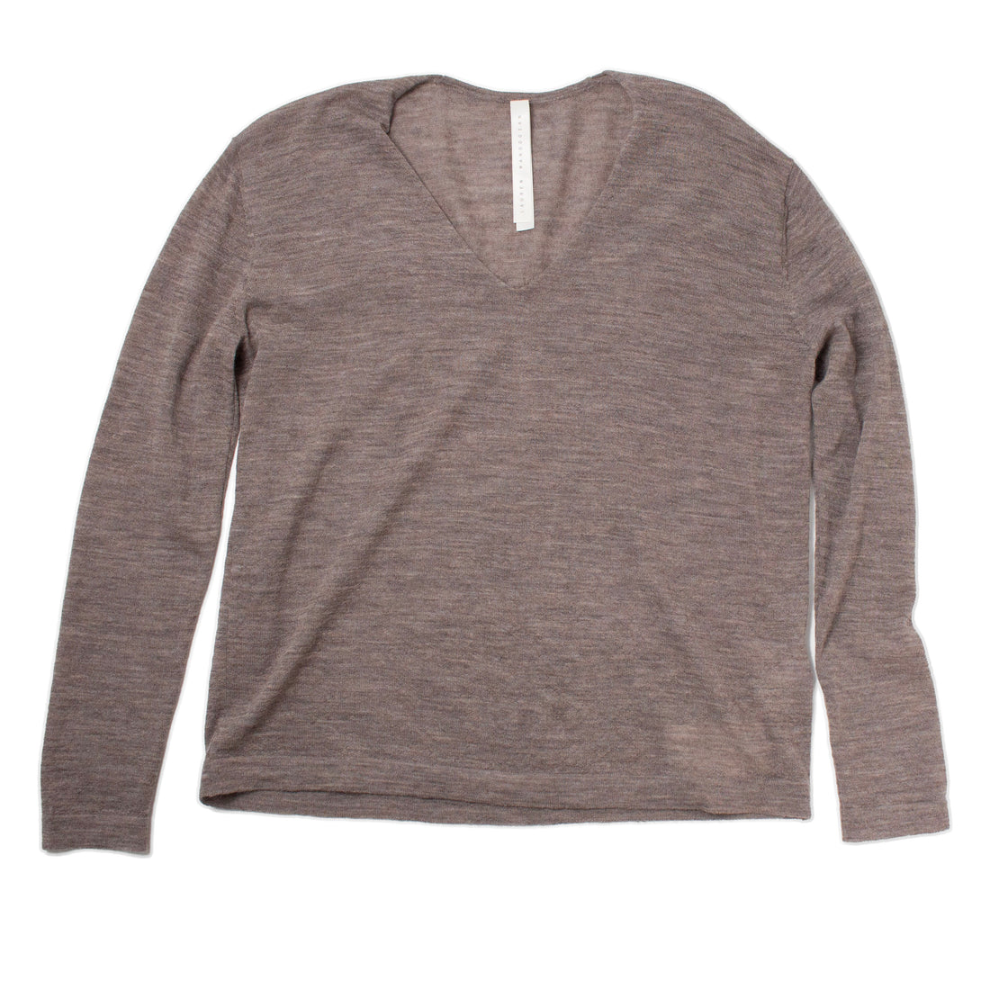 Lauren Manoogian Fine Low V Neck in Grey Melange