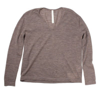 Lauren Manoogian Fine Low V Neck in Grey Melange