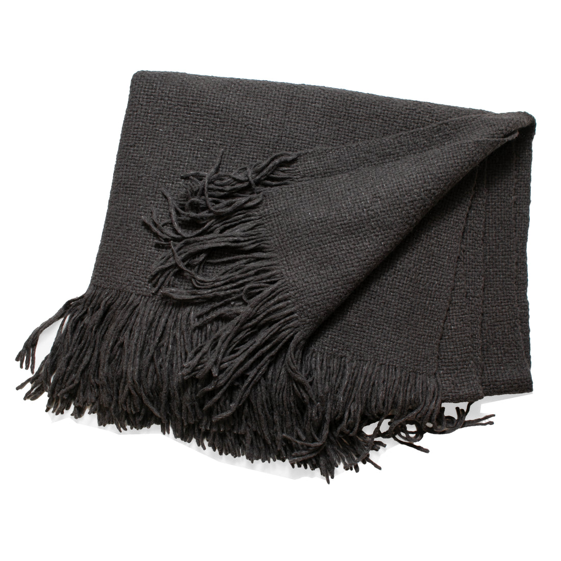Lauren Manoogian Handwoven Brushed Blanket in Coal
