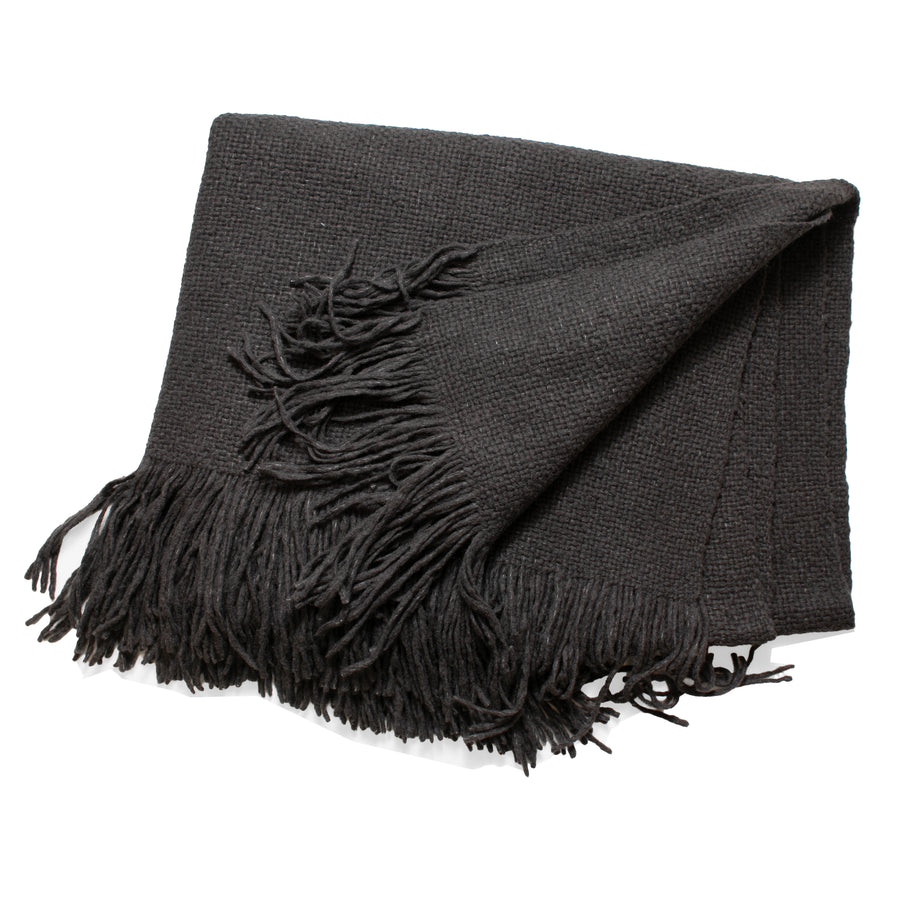 Lauren Manoogian Handwoven Brushed Blanket in Coal