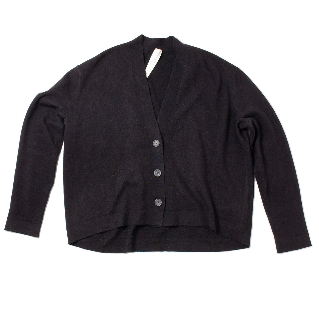 Lauren Manoogian Soft Low Button Cardigan in Black