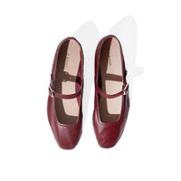 Le Monde Beryl Ballet Mary Jane in Red Leather