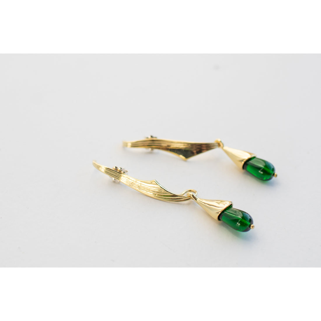 Leigh Miller Grape Leaf Earrings in Brass