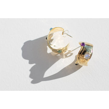 Leigh Miller Small Dali Hoops in Brass