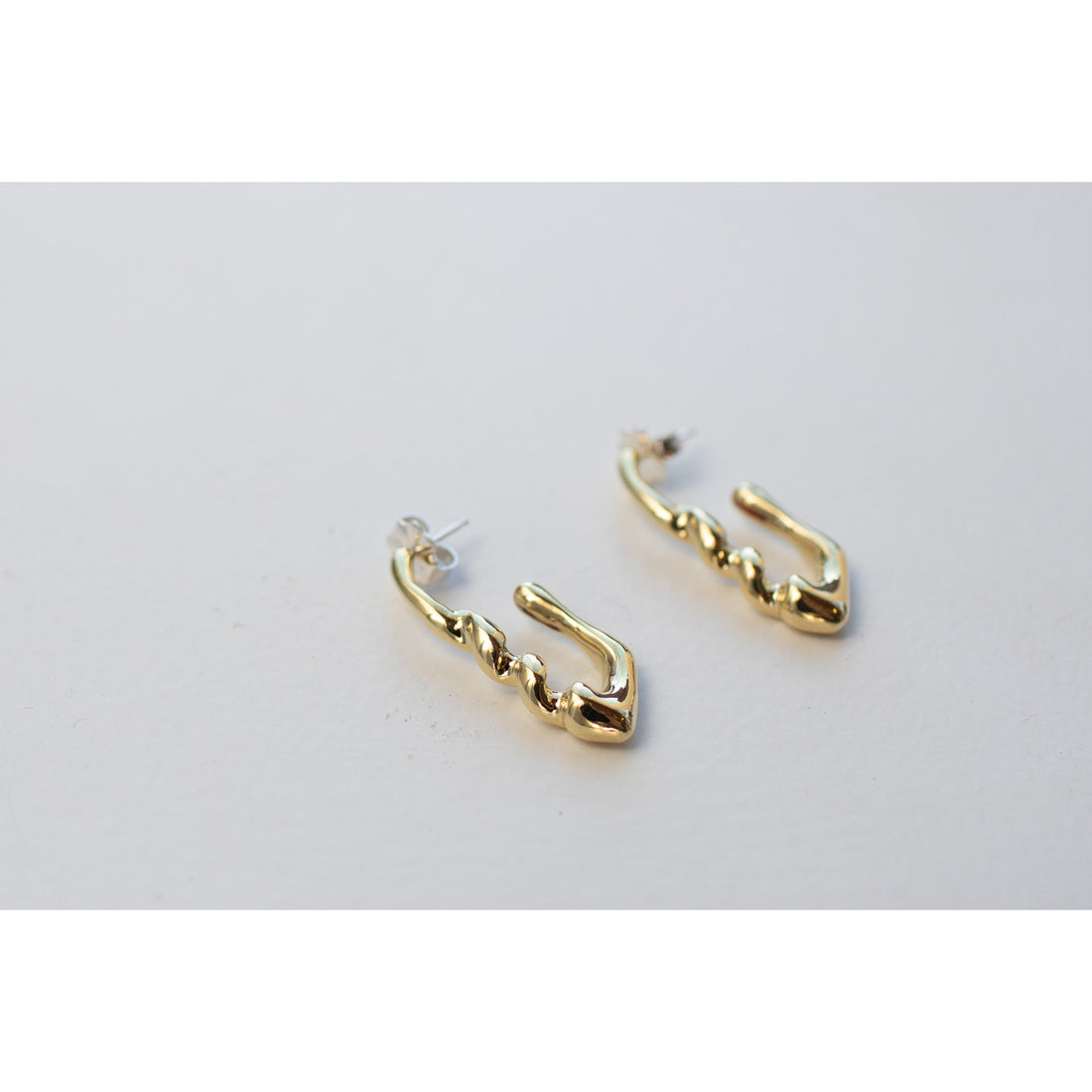 Leigh Miller Small Corkscrew Earrings in Brass