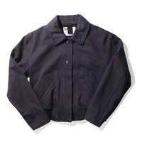 MHL. Cropped Bomber Jacket in Ink Worn Cotton Drill