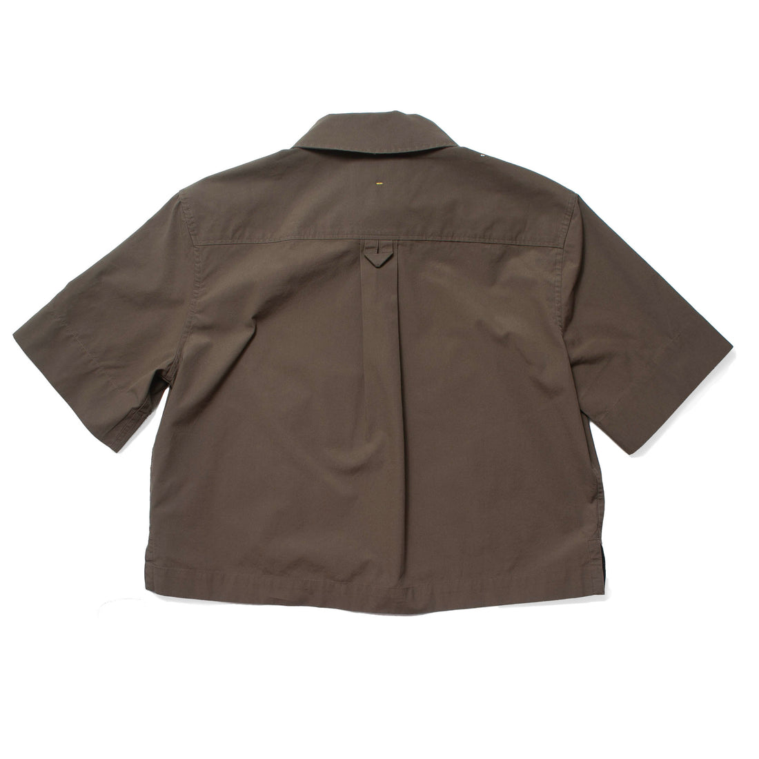 MHL. Cropped Uniform Shirt in Umber Sanded Cotton Poplin