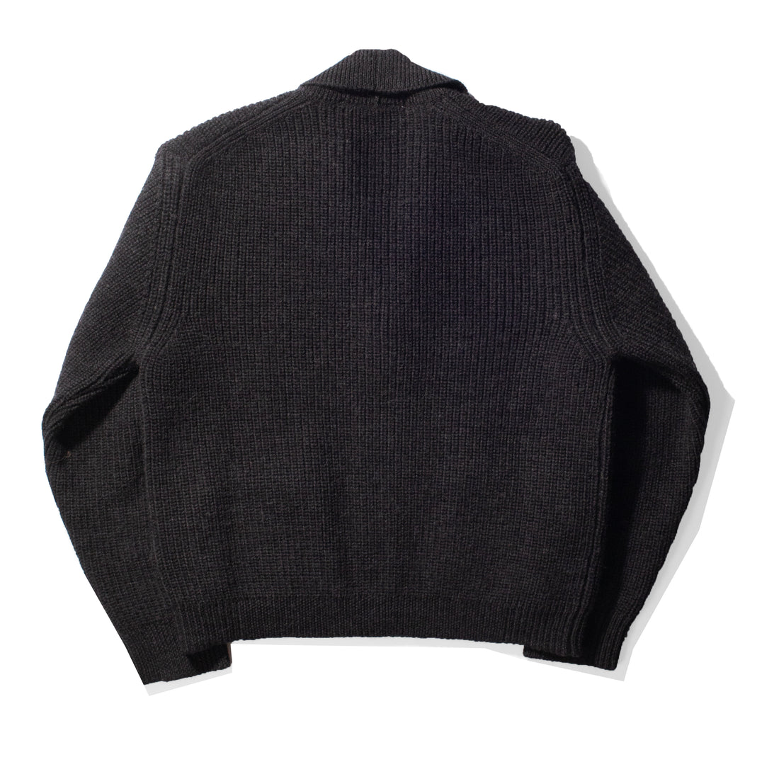 MHL. Shawl Collar Cardigan in Charcoal Wool