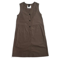 MHL. Uniform Dress in Umber Sanded Cotton Poplin