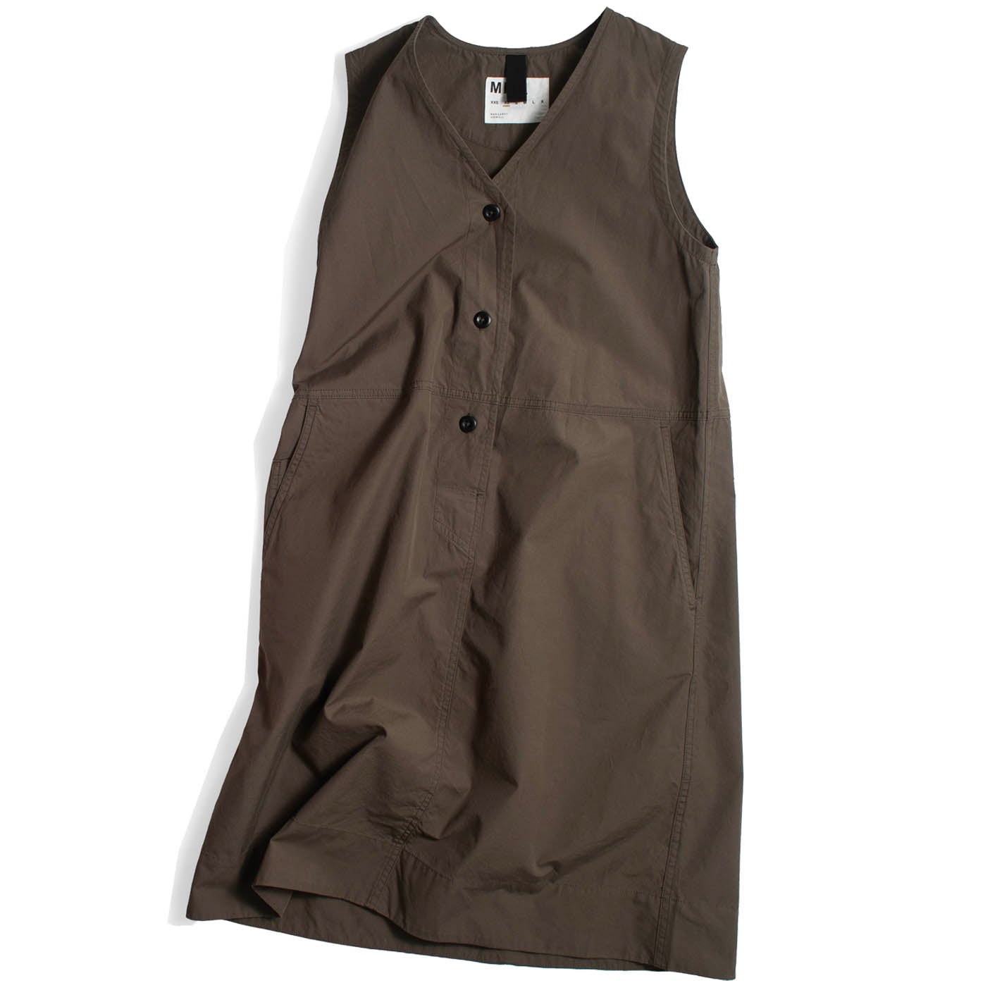 MHL. Uniform Dress in Umber Sanded Cotton Poplin – JUDITH