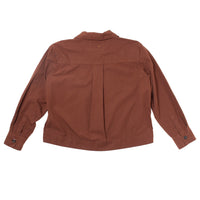 MHL Asymmetric Round Collar Shirt in Chestnut