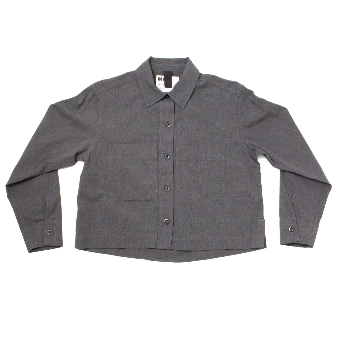 MHL Double Pocket Shirt in Charcoal Chambray