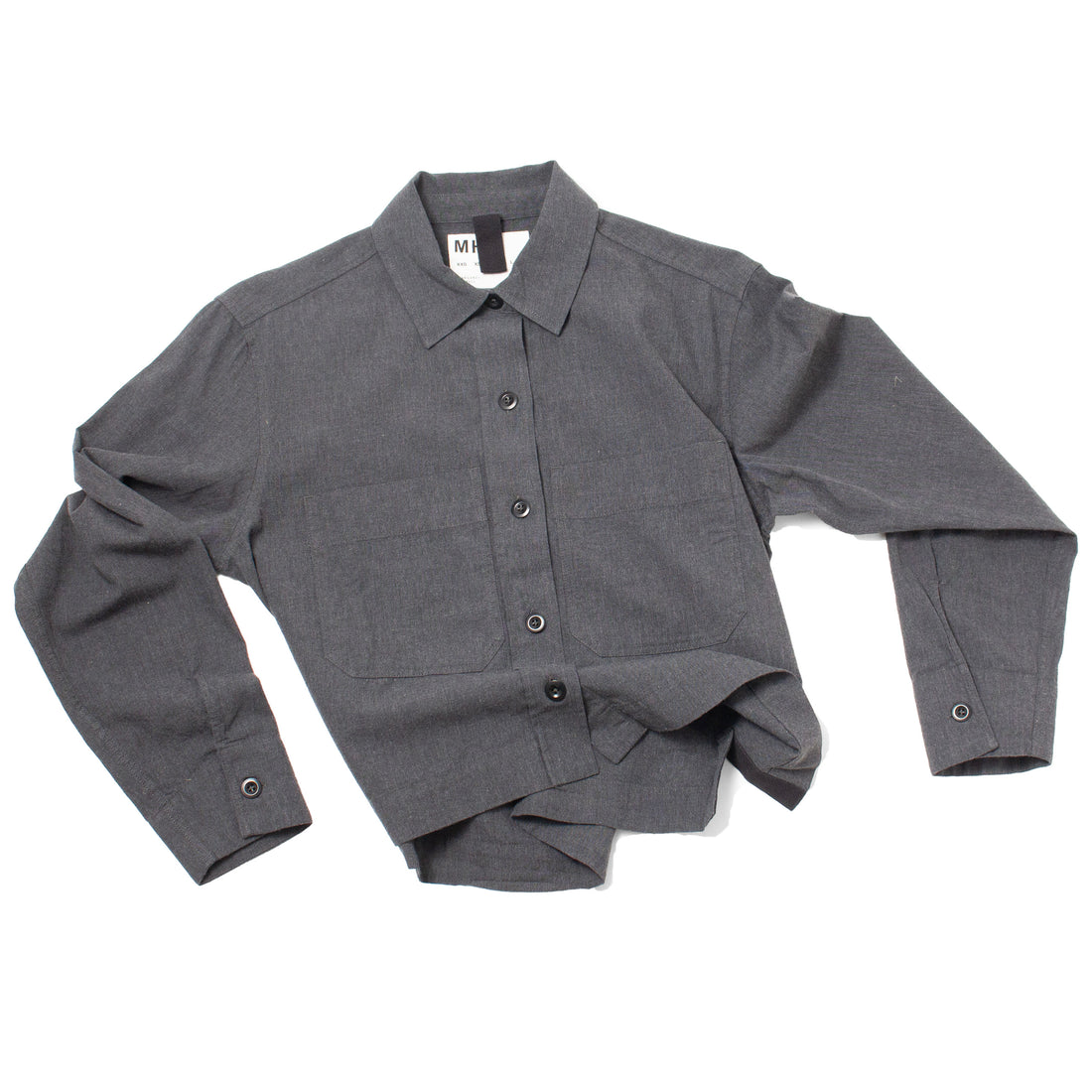 MHL Double Pocket Shirt in Charcoal Chambray