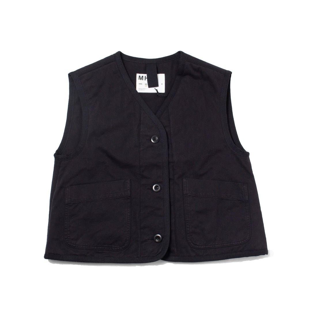MHL Quilted Liner in Black Soft Cotton Twill