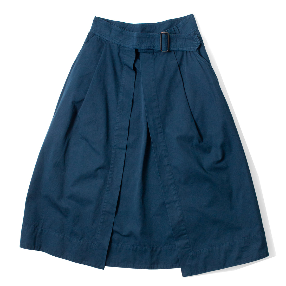 MHL. Cinch Waist Skirt in Algae Matte Cotton Twill
