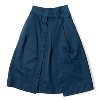 MHL. Cinch Waist Skirt in Algae Matte Cotton Twill