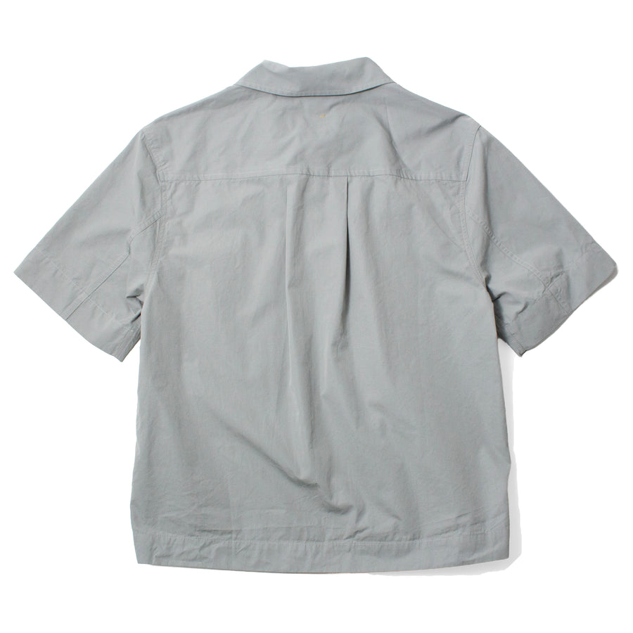 MHL. Half Zip Shirt in Fog Compact Cotton Poplin – JUDITH
