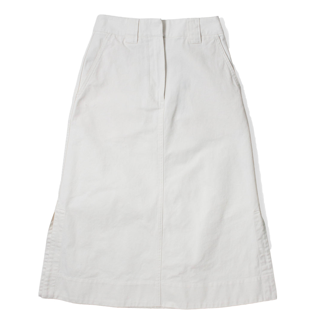 MHL. Side Vent Skirt in Off White