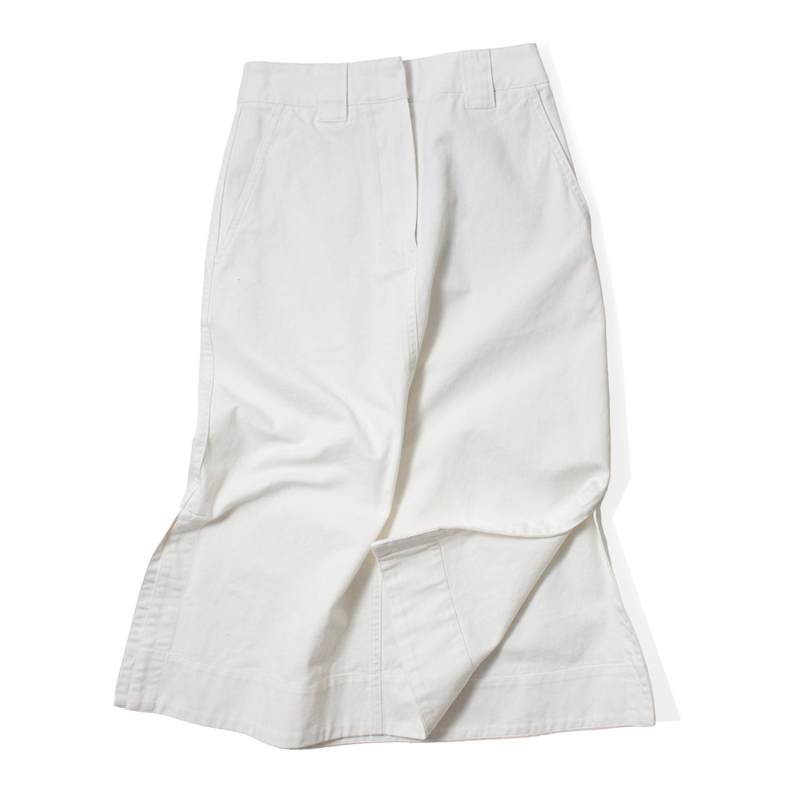 MHL. Side Vent Skirt in Off White
