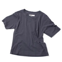 MHL. Simple T-Shirt in Slate Blue Organic Cotton Linen Jersey
