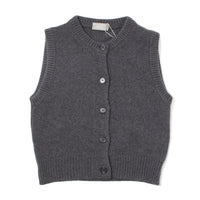Margaret Howell Knitted Gilet in Charcoal