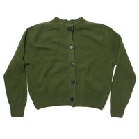 Margaret Howell Small Crew Neck Cardigan in Wheatgrass