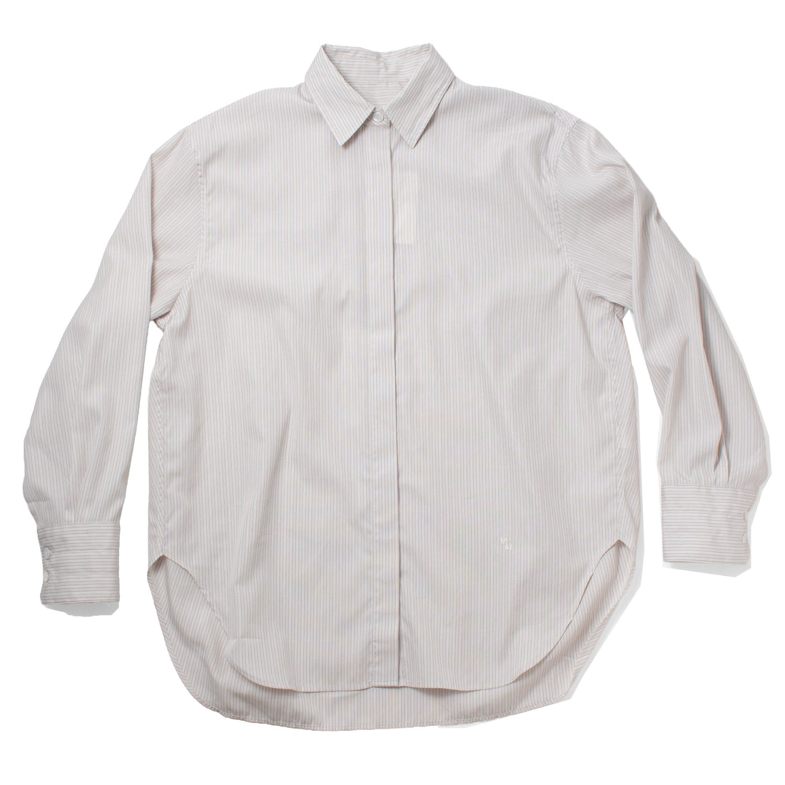 Maria McManus Covered Placket Tunic Shirt in Smoke Stripe