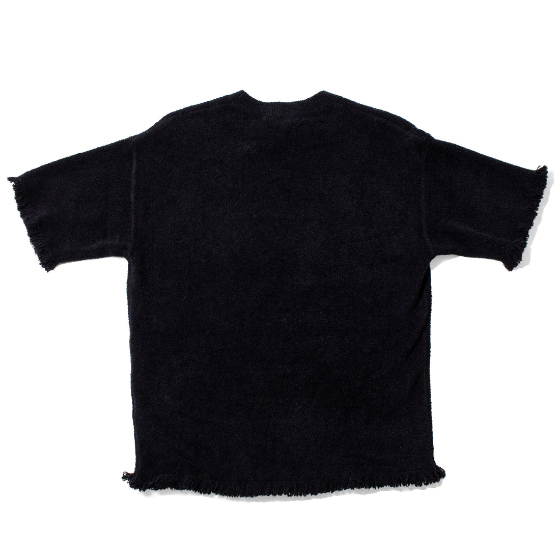 Maria McManus Drop Shoulder Fray Crew in Black