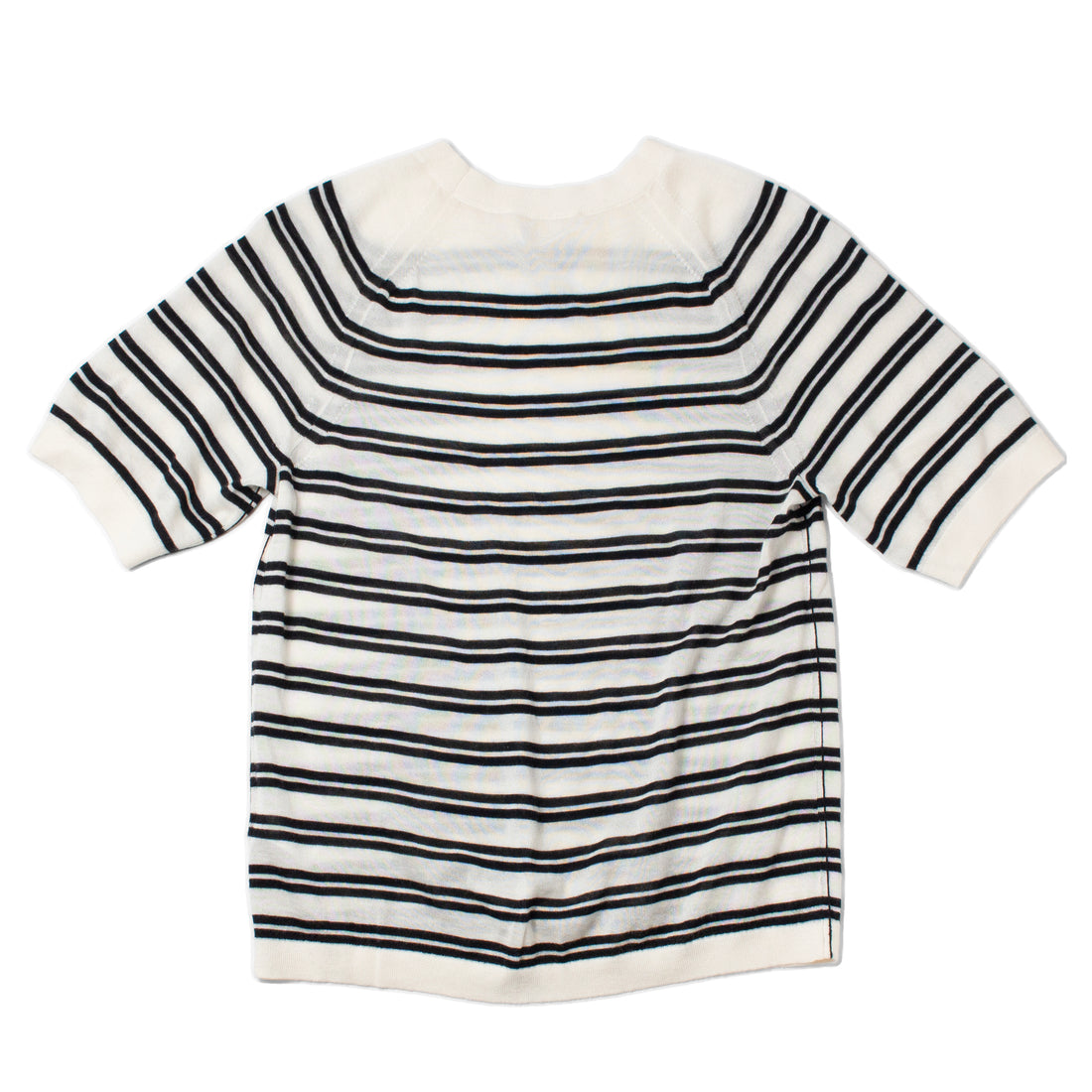 Maria McManus Oversized T-Shirt in Ivory/Black Stripe
