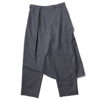 Maria McManus Wrap Skirt Trouser in Charcoal