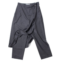 Maria McManus Wrap Skirt Trouser in Charcoal