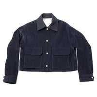 Maria McManus Cropped A-Line Jacket in Navy