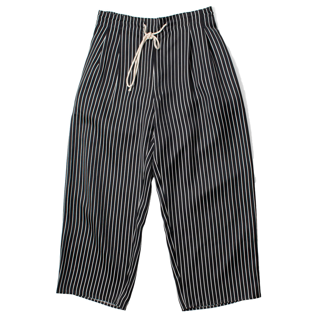 Maria McManus Balloon Drawstring Trouser in Black Stripe