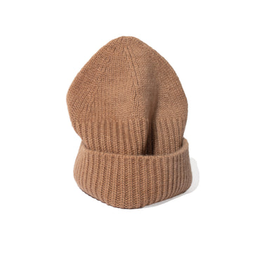 Mature Ha Knit Cap in Camel