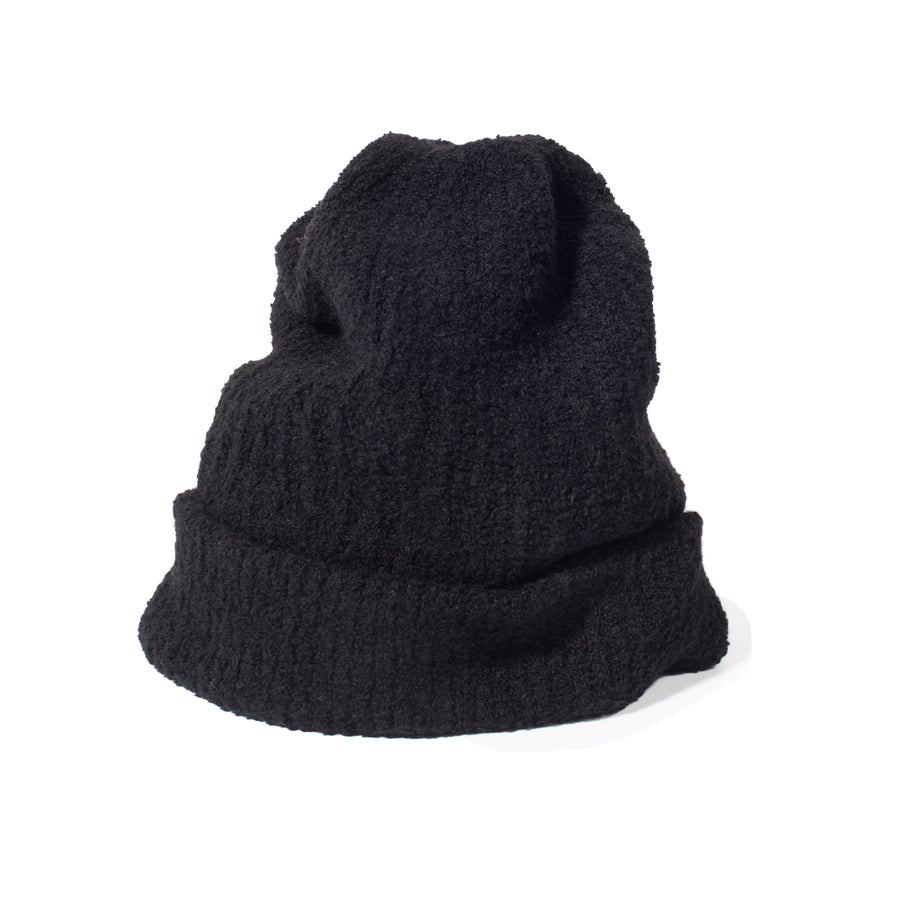 Mature Ha Cashmere Loop Knit Cap in Black