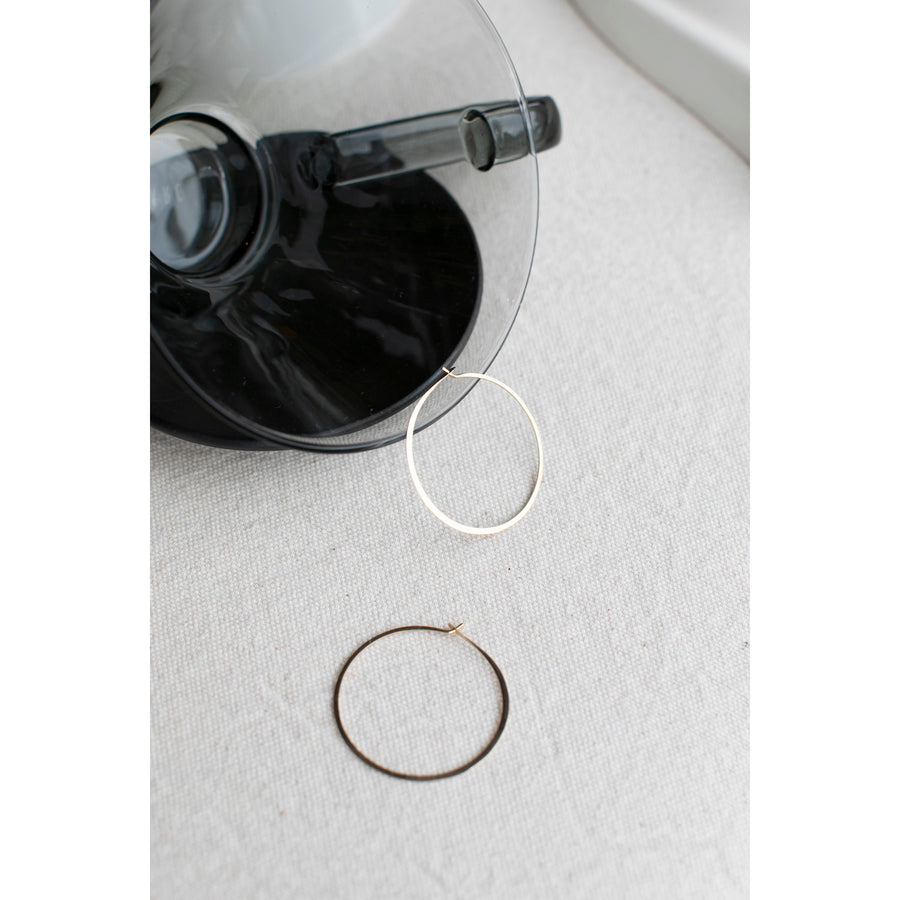 Melissa Joy Manning Large Round Hoops in 14k Gold