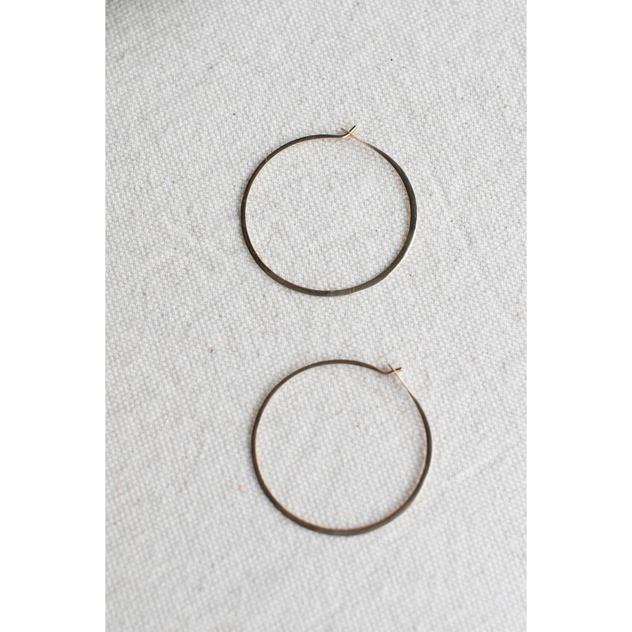 Melissa Joy Manning Large Round Hoops in 14k Gold