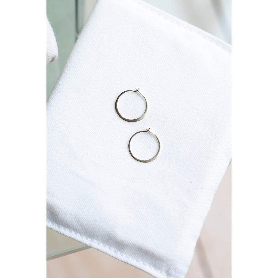 Melissa Joy Manning Small Forged Round Hoops in 14k Gold
